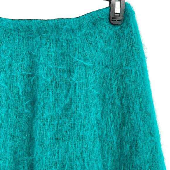 Strathtay Originals Vintage Teal A-Line Mohair Wool Maxi Skirt Size Small - Picture 2 of 10